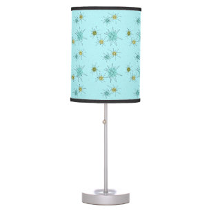 Robin's Egg Blue Atomic Starbursts Table Lamp