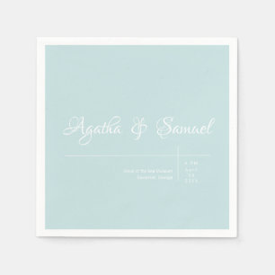 Robin's Egg Blue Classic Wedding Reception Napkins