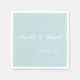 Robin's Egg Blue Classic Wedding Reception Napkins