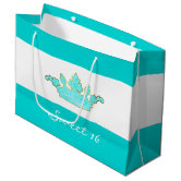 Robin Egg Blue Swan Logo with Name Small Gift Bag | Zazzle