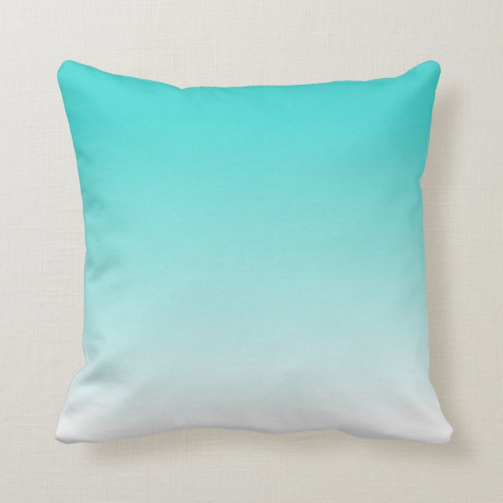 Robin's Egg Blue Gradient Fading Throw Pillow | Zazzle.com