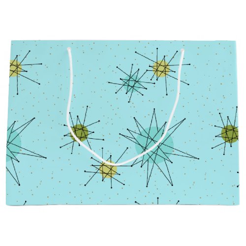 Robins Egg Blue Iconic Atomic Starbursts Gift Bag