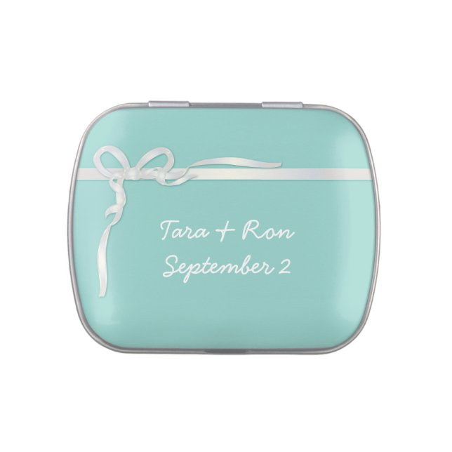 Robin's Egg Blue Jewelry Box Candy Tin (Top)