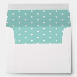 Robin's Egg Blue Jewelry Box with polka dots Envelope