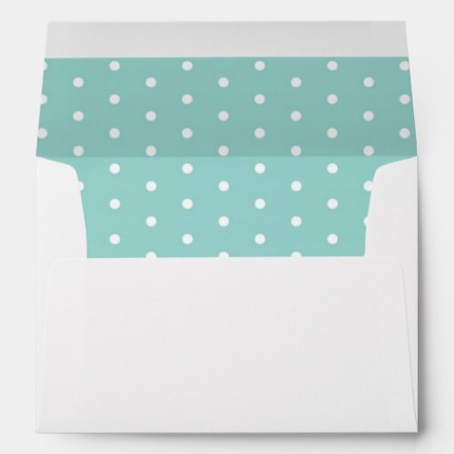 Robins Egg Blue Jewelry Box with polka dots Envelope