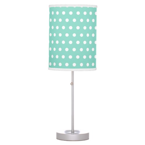Robins Egg Blue Jewelry Box with polka dots Table Lamp
