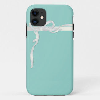 Robin's Egg Blue Jewelry Box with White Ribbon iPhone 11 Case