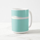 Robin's Egg Blue Jewelry Box with White Ribbon Coffee Mug (Front Right)