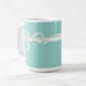 Robin's Egg Blue Jewelry Box with White Ribbon Coffee Mug (Front Left)