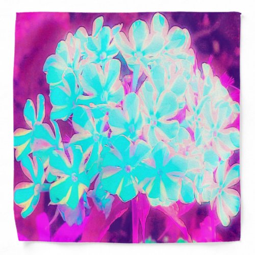 Robins Egg Blue Peppermint Twist Phlox Flowers Bandana