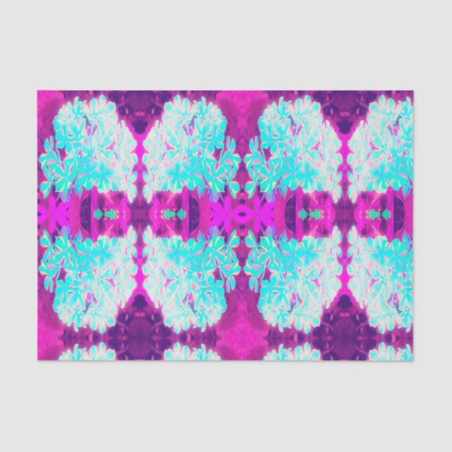 Robin's Egg Blue Peppermint Twist Phlox Flowers Tissue Paper (Front)