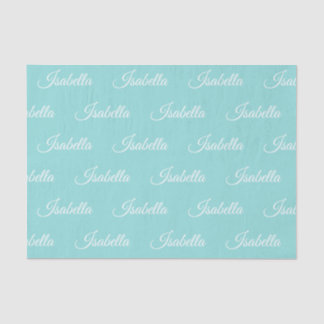 Robins Egg Blue Personalized Tissue Paper