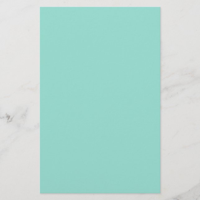 Robin's Egg Blue Solid Color Customize It Stationery (Front)