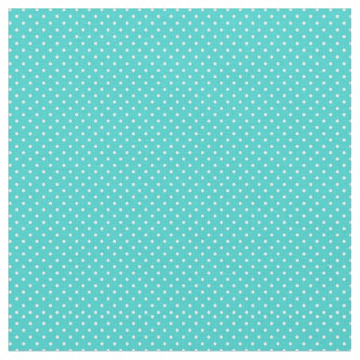 Robin's Egg Blue Teal Cyan Polka Dot Fabric