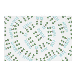 Robin's Egg Blue Topiary Bird  Placemat