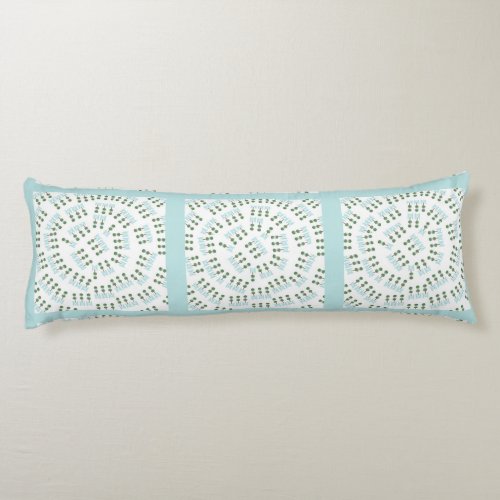 Robins Egg Blue Topiary Garden Quilt  Body Pillow