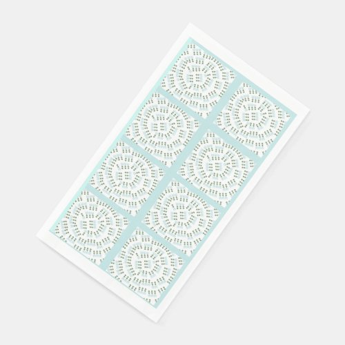 Robins Egg Blue Topiary paper Guest Towels