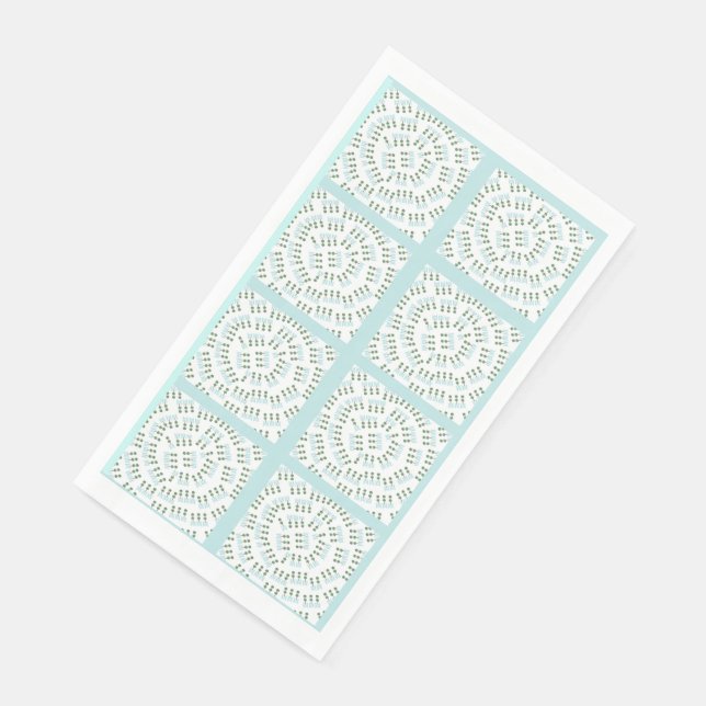 Robin's Egg Blue Topiary paper Guest Towels (Corner)