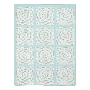 Robin's Egg Blue Topiary Quilt Duvet Cover