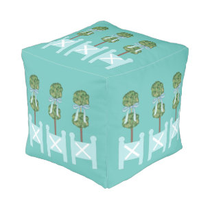 Robin's Egg Blue Topiary Topiaries Pillow