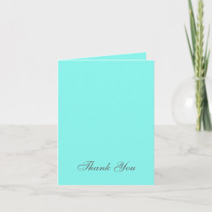 robin's egg blue turquoise aqua blue wedding letterpress thank you card