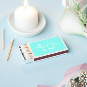 robin's egg blue turquoise aqua blue wedding  matchboxes