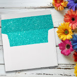 Robin's Egg Blue Turquoise Glitter look Wedding Envelope<br><div class="desc">This design was created though digital art. It may be personalized in the area provide or customizing by choosing the click to customize further option and changing the name, initials or words. You may also change the text color and style. Contact me at colorflowcreations@gmail.com if you with to have this...</div>