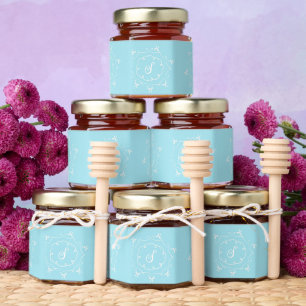 Robin's Egg Blue, Wedding Blue Honey Party Favor Jar Favors