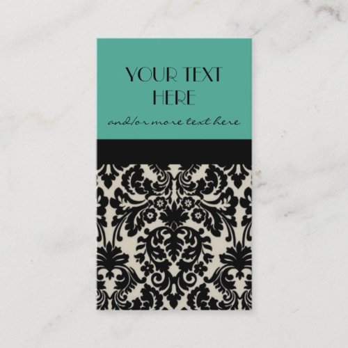 Robin's Egg Damask Business Card Templates