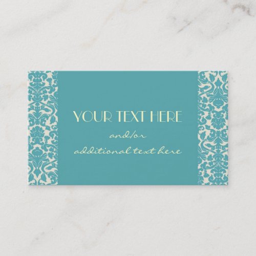 Robin's Egg Damask Business Card