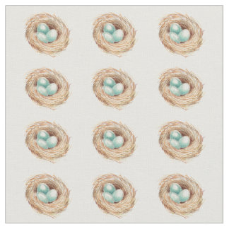 Robin's Egg Nest Bird Fabric