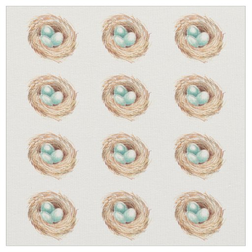 Robin's Egg Nest Bird Fabric