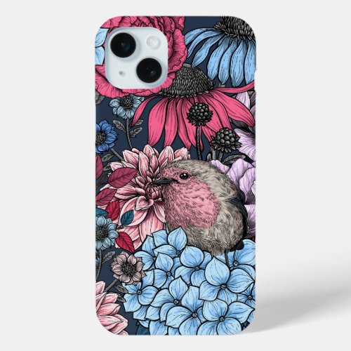 Robins in the garden 3 iPhone 15 plus case