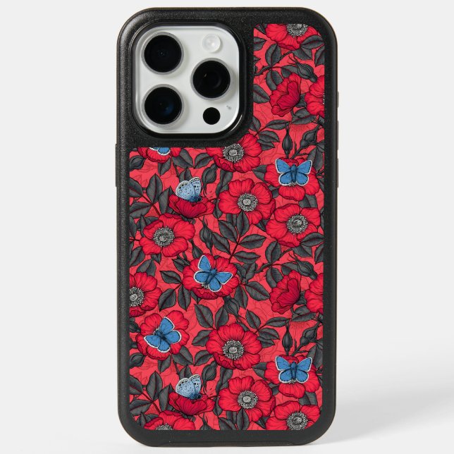 Robins in the garden iPhone 15 pro max case (Back)