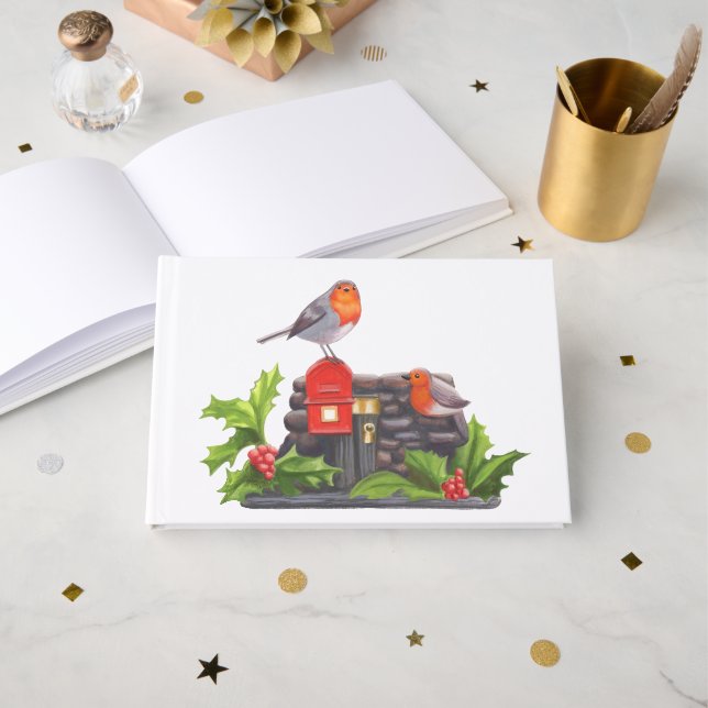 Robin's Letters Foil Guest Book (Front Open)