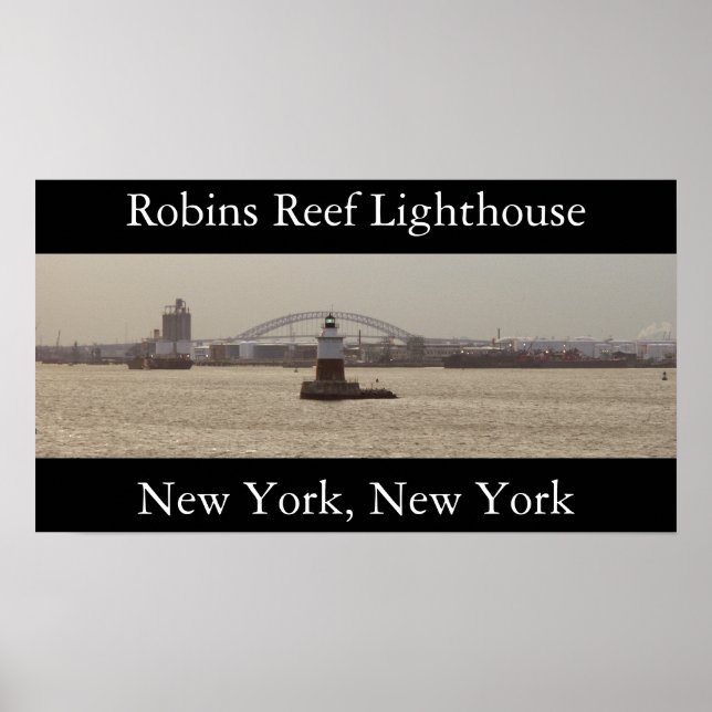Robins Reef Lighthouse Poster (Front)