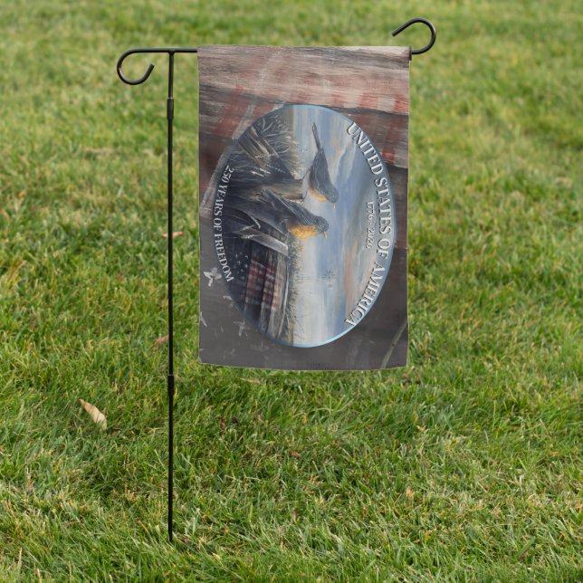 Robins USA Garden Flag (In SItu)