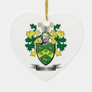 Robinson Coat of Arms Ceramic Ornament