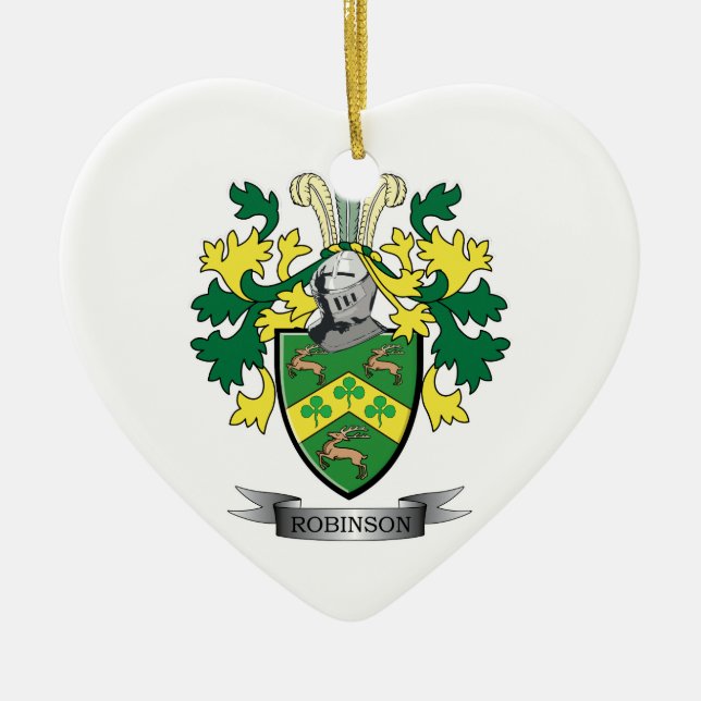 Robinson Coat of Arms Ceramic Ornament (Front)