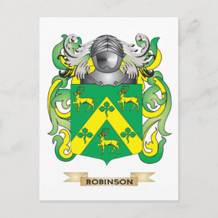Robinson Coat of Arms (Family Crest) Postcard