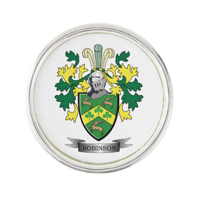 Robinson Coat of Arms Lapel Pin (Front)