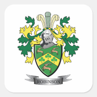 Robinson Coat of Arms Square Sticker