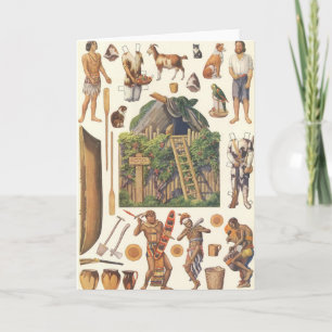 Robinson Crusoe, Vintage Victorian Paper Doll Toys Card