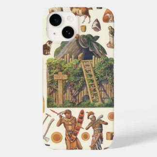 Robinson Crusoe, Vintage Victorian Paper Doll Toys Case-Mate iPhone 14 Case