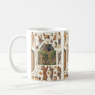 Robinson Crusoe, Vintage Victorian Paper Doll Toys Coffee Mug