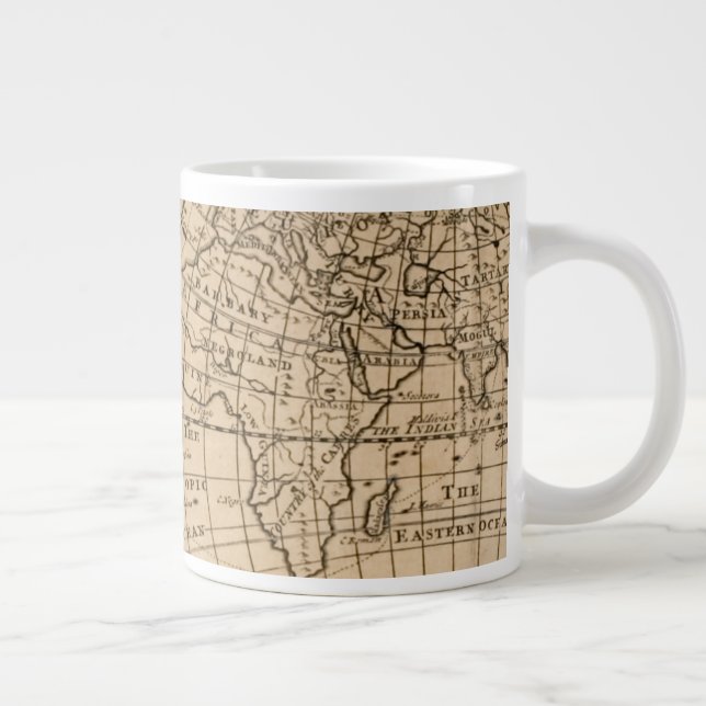 Robinson Crusoe's Map of the World Giant Coffee Mug (Right)