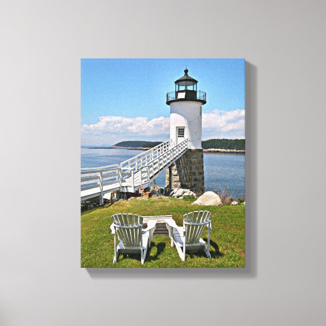 Robinson Point Lighthouse, Isle Au Haut, Maine Canvas Print (Front)