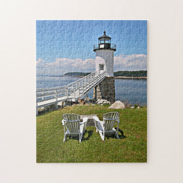 Robinson Point Lighthouse, Isle Au Haut, Maine Jigsaw Puzzle (Vertical)