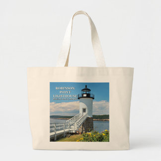 Robinson Point Lighthouse, Isle Au Haut, Maine Large Tote Bag