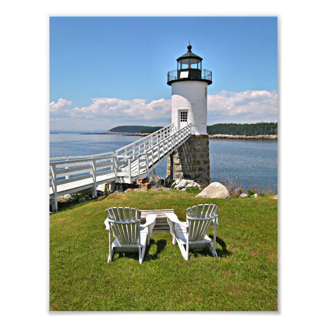 Robinson Point Lighthouse, Isle Au Haut, Maine Photo Print Zazzle